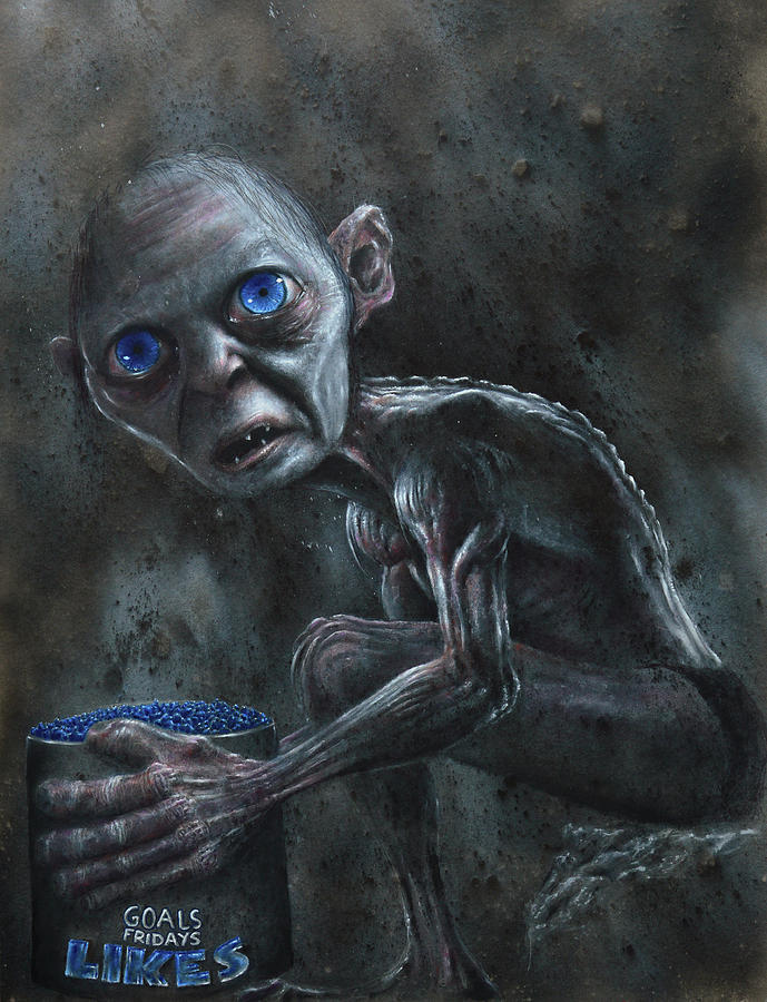 689x900 Gollum Painting By Alejandro Viola - Gollum Painting