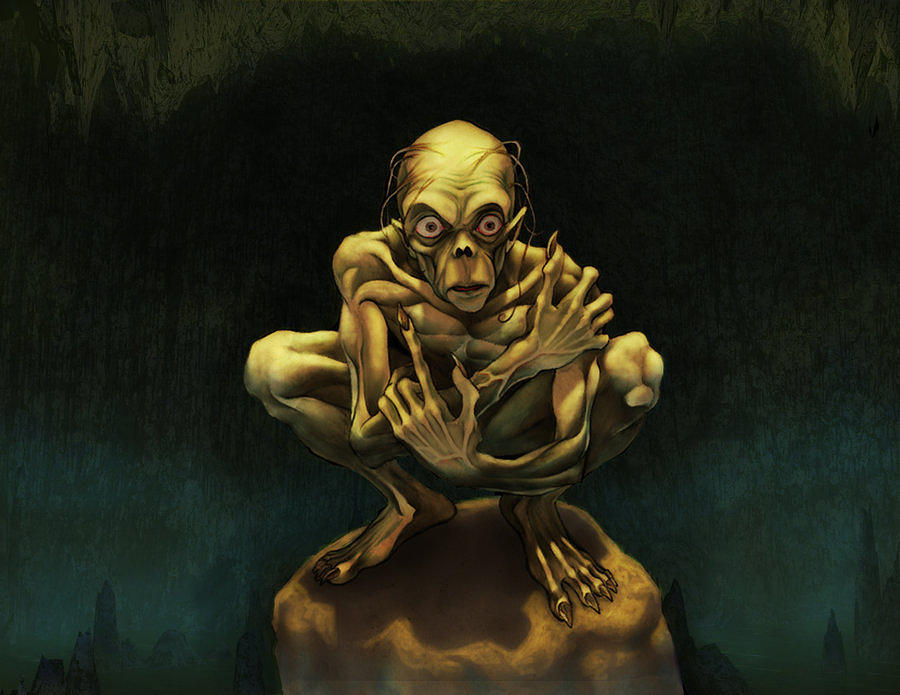 900x695 Gollum Painting By James - Gollum Painting