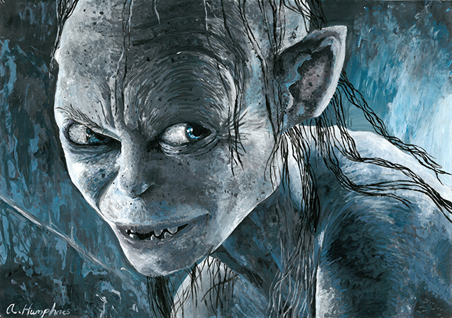 650x458 Gollum Prints - Gollum Painting