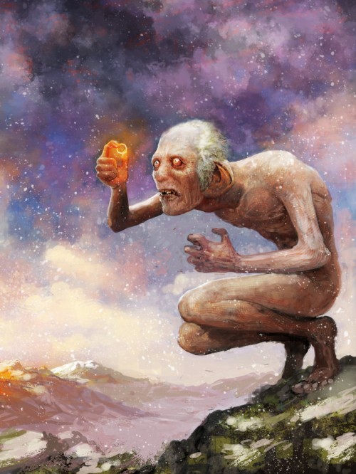 500x666 Gollum Ring Walyou - Gollum Painting