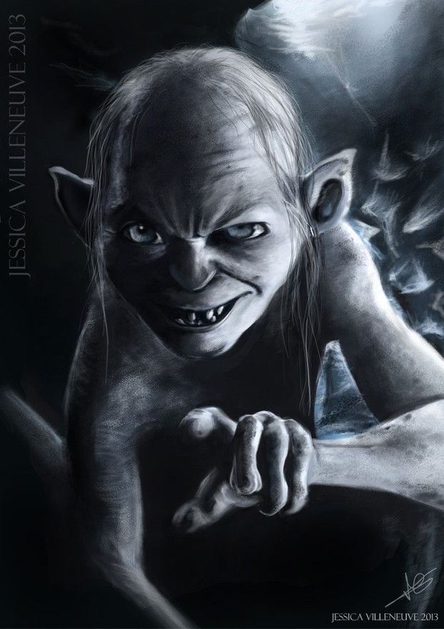 622x880 Gollum By Syka In Digital Painting Lord Of The Rings - Gollum Painting