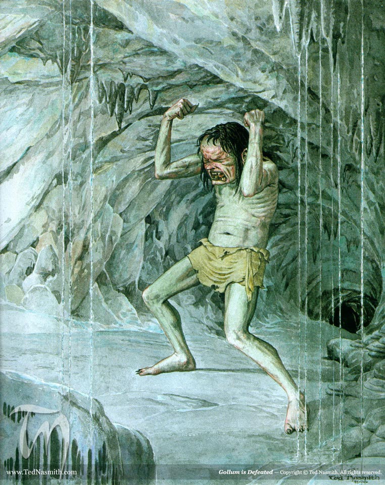 762x960 Gollum Is Defeated Ted Nasmith - Gollum Painting
