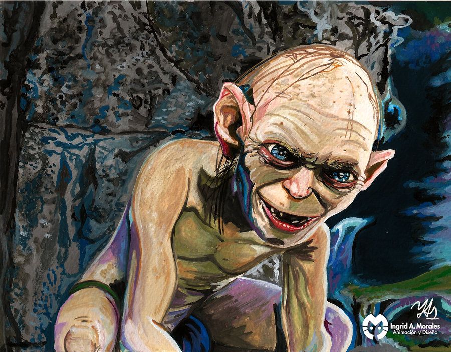 900x703 Gollum Painting - Gollum Painting