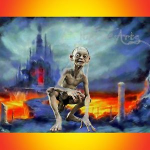 300x300 Nik Tod Original Painting Large Signed Art Lord Of The Rings - Gollum Painting