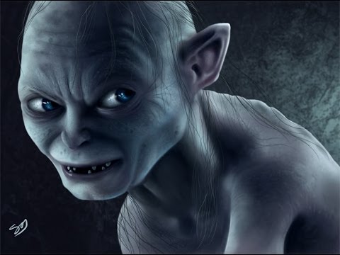 480x360 Digital Art Painting Of Gollum From The Lord Of The Rings Time - Gollum Painting