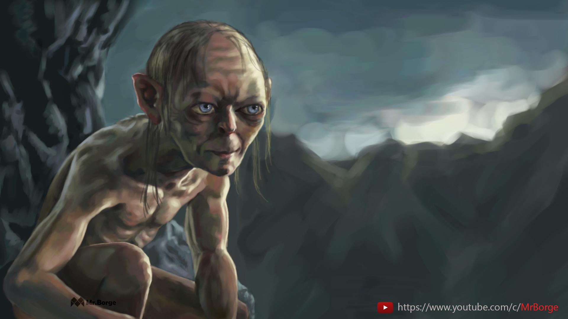 1920x1080 Gollum Lord Of The Rings Digital Painting Lotro - Gollum Painting