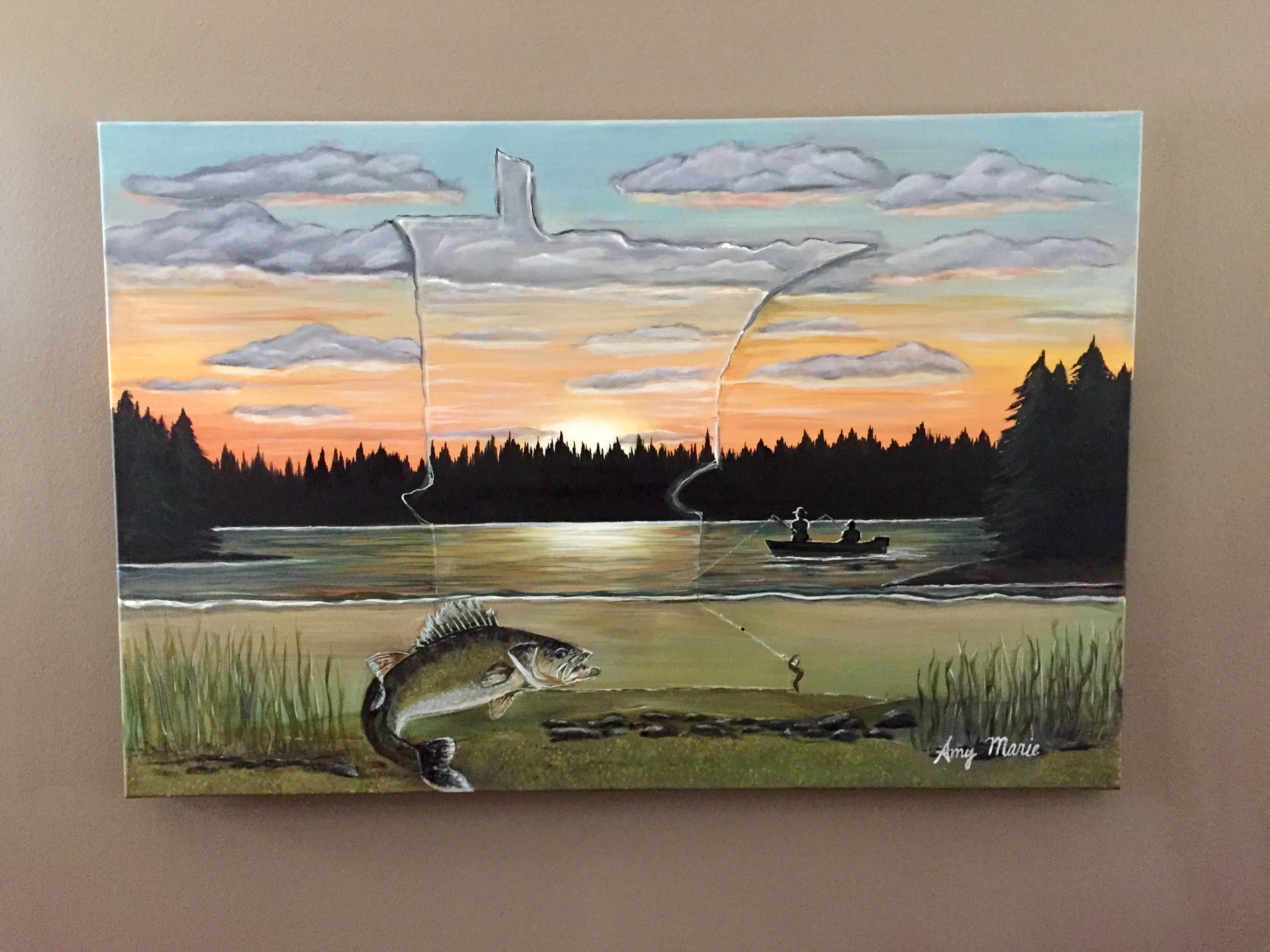 3264x2448 Gone Fishing - Gone Fishing Painting
