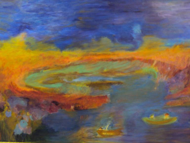 770x578 Saatchi Art Gone Fishing Painting By Bobbi Koplow - Gone Fishing Painting