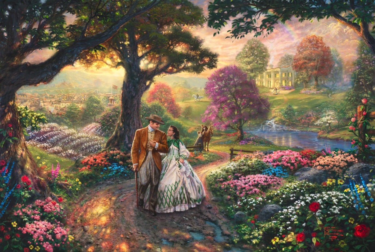 1200x806 Gone With The Wind Limited Edition Art The Thomas Kinkade Company - Gone With The Wind Painting