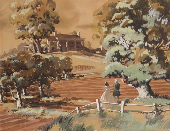 595x461 1939, Gone With The Wind Film, 1930s The Red List - Gone With The Wind Painting