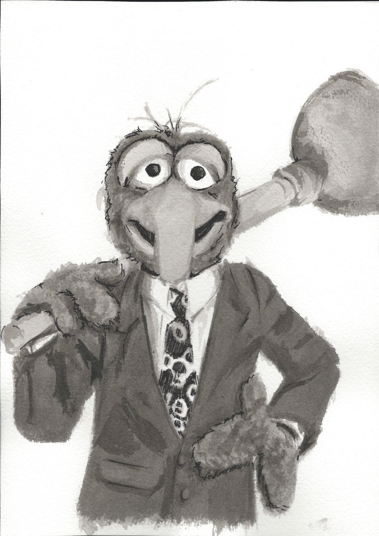 752x1063 Ink Painting Gonzo, Finished With Marker By Barbarian J - Gonzo Painting