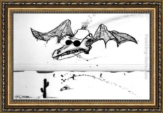 570x395 Ralph Steadman Art Spirit Of Gonzo Framed Painting For Sale - Gonzo Painting