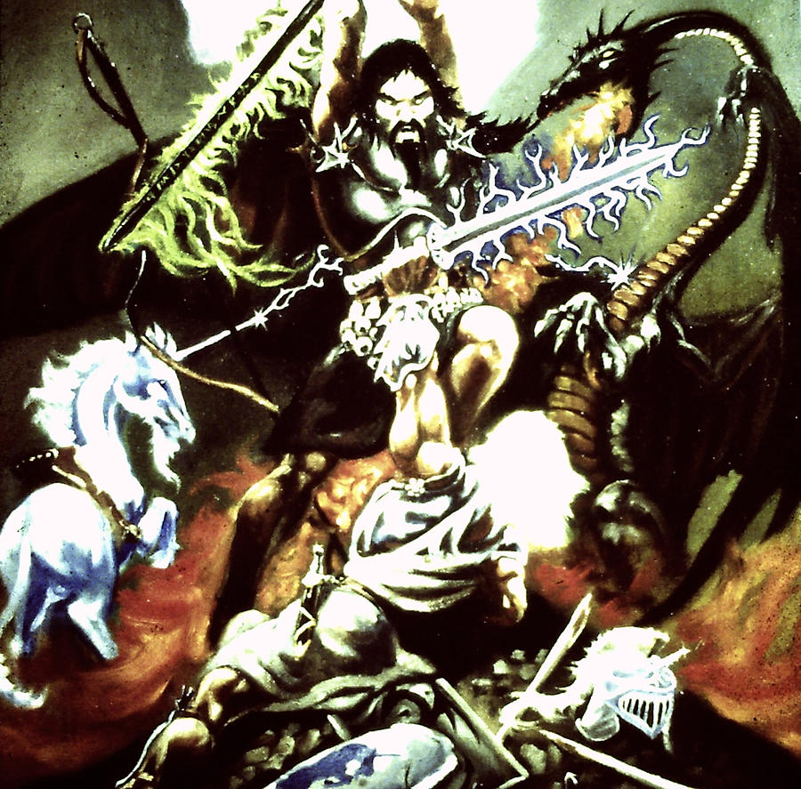 900x887 Good Vs Evil Painting By T Ezell - Good And Evil Painting