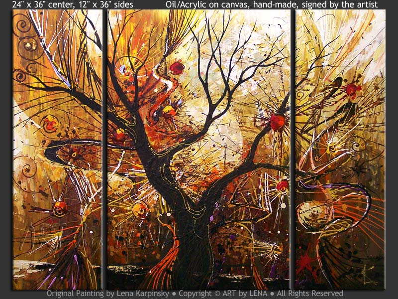 800x600 Tree Of Knowledge Of Good And Evil Art By Lena - Good And Evil Painting