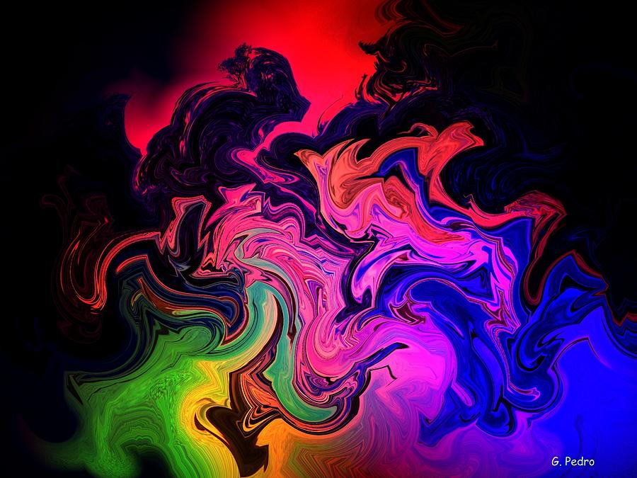 900x675 Battle Between Good And Evil Painting By George Pedro - Good And Evil Painting