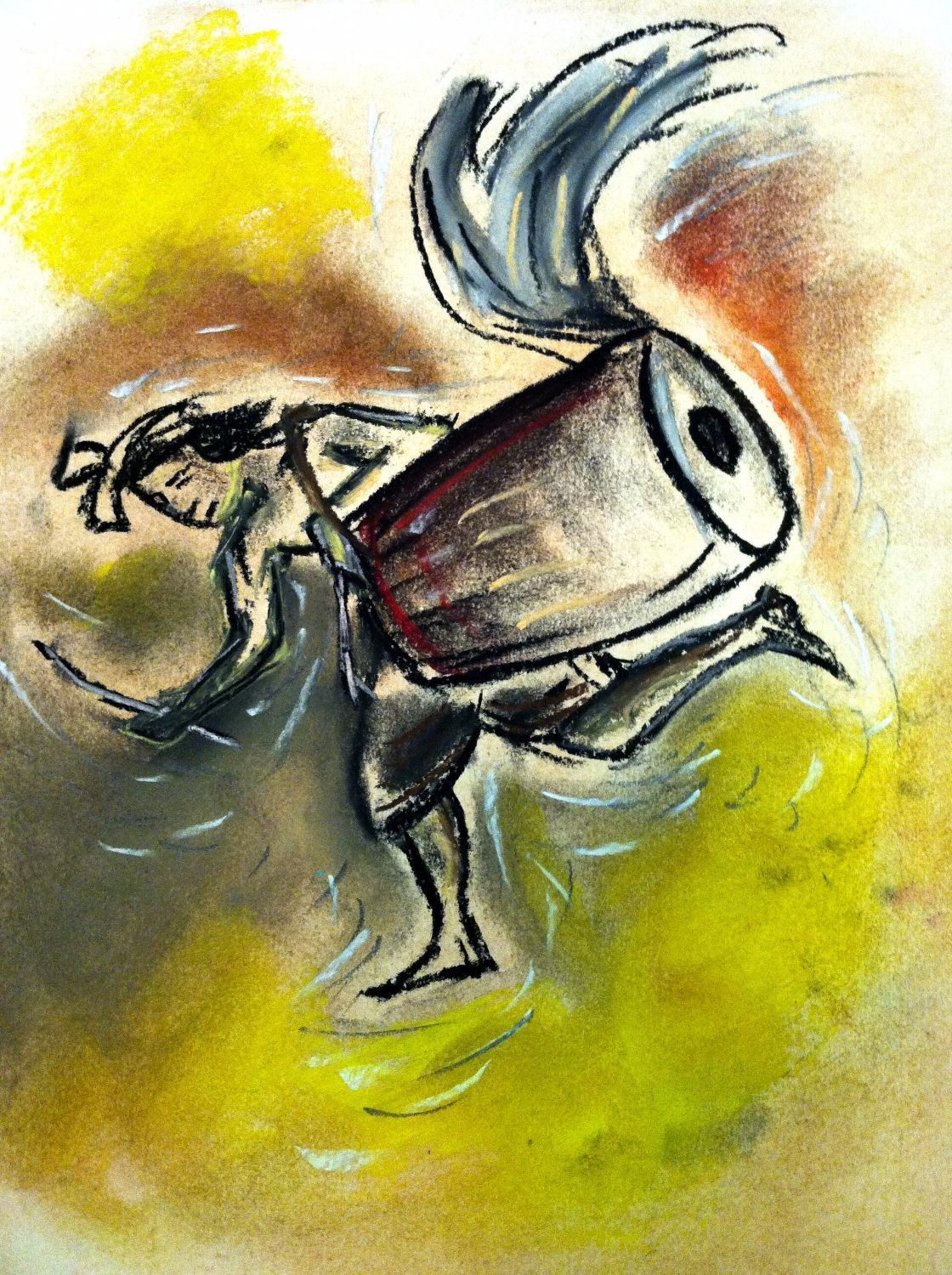 1120x1500 Durga Puja Bengal Dhaaki - Good Canvas Size For Digital Painting