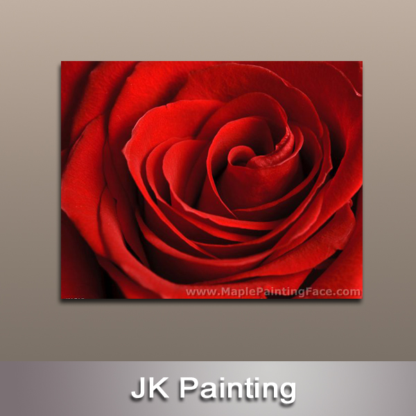 600x600 Best Red Flowers Oil Painting From Quality Digital Picture - Good Canvas Size For Digital Painting