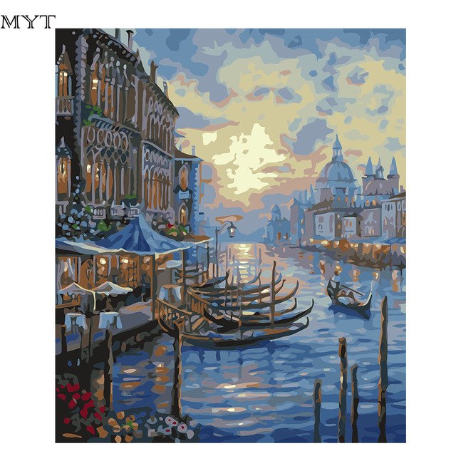 640x640 Big Size Diy Digital Oil Painting By Numbers Large Abstract City - Good Canvas Size For Digital Painting