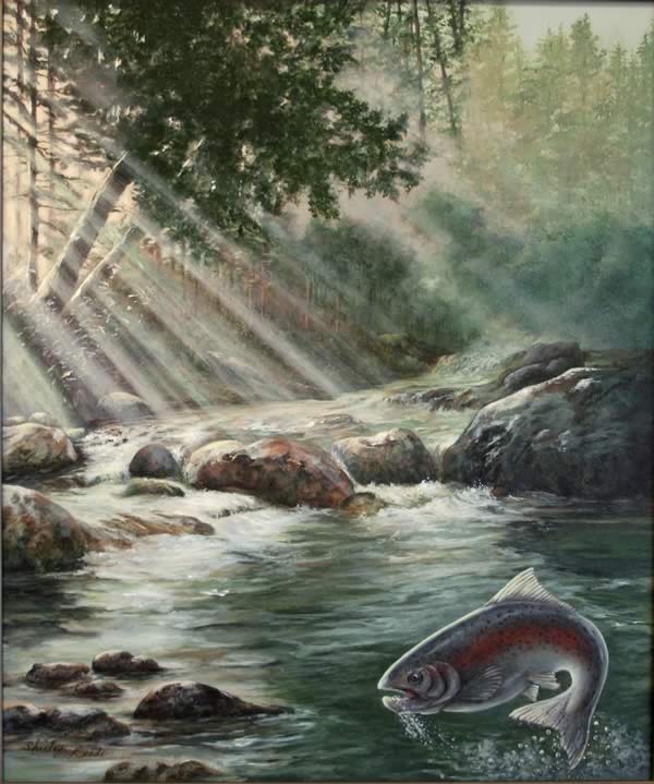 600x719 Good Morning Acrylic Painting, Wildlife Paintings By Shirley Reade - Good Morning Painting