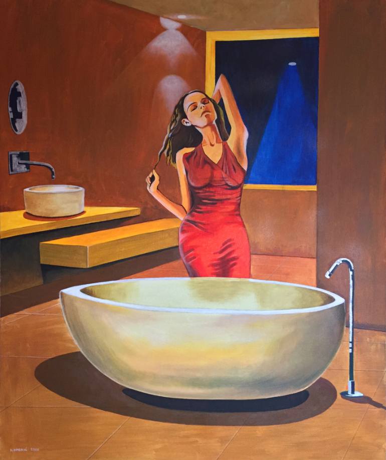 770x918 Saatchi Art Good Night Painting By Denis D - Good Night Painting