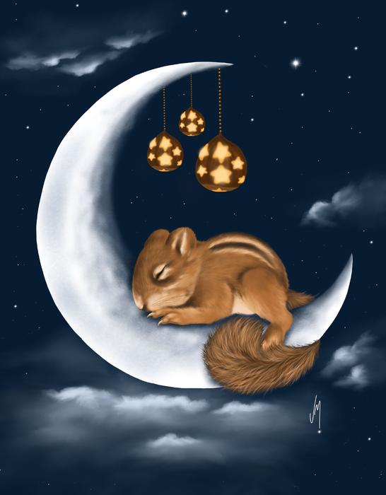 546x700 Good Night Greeting Card For Sale By Veronica Minozzi - Good Night Painting