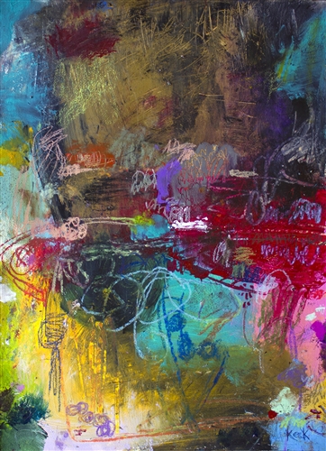 362x500 Original Abstract Art Painting Of Michel Keck - Good Painting