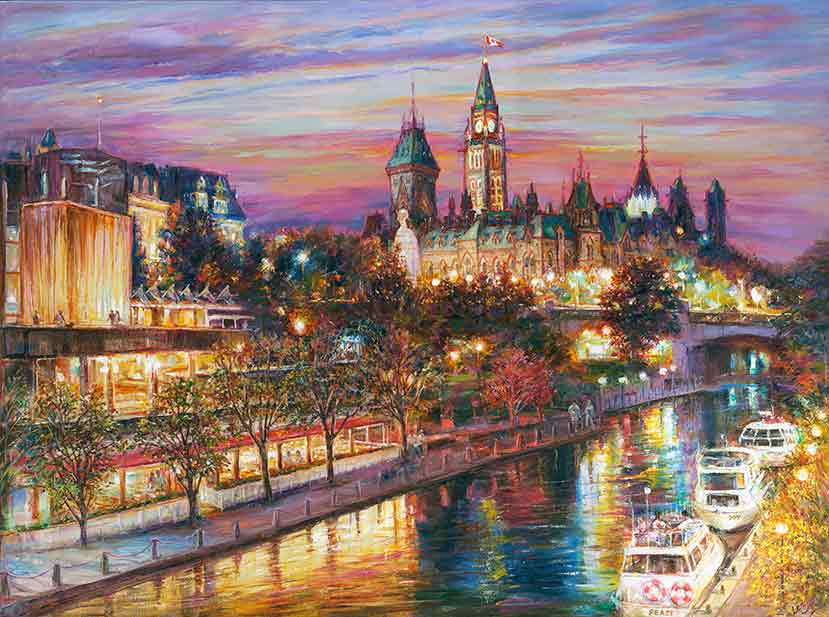 829x617 Romantic Ottawa Night - Good Painting