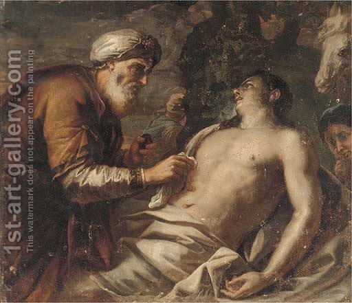 512x441 The Good Samaritan 2 (After) Antonio Zanchi Reproduction 1st Art - Good Samaritan Painting