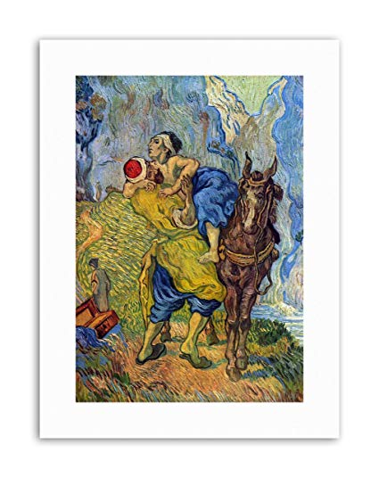 425x536 Vincent Van Gogh Good Samaritan Poster Painting Old - Good Samaritan Painting