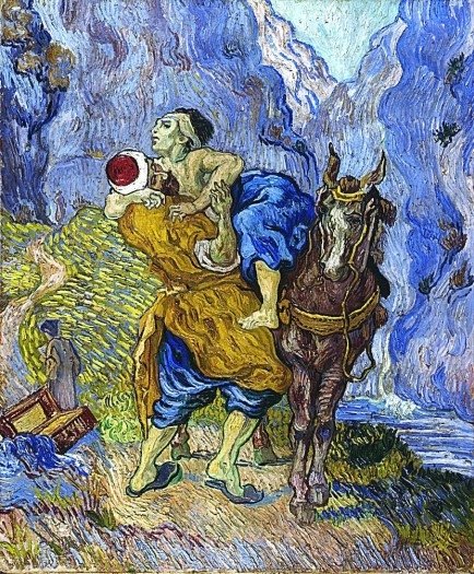 434x525 Vincent Van Gogh The Good Samaritan - Good Samaritan Painting