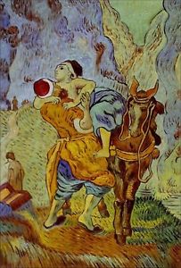 203x300 Quality Hand Painted Oil Painting Repro Van Gogh Good Samaritan - Good Samaritan Painting