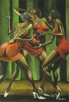 236x352 Ernie Barnes Art - Good Times Painting