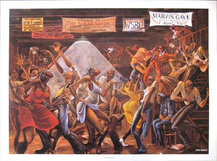 425x317 Sugar Shack Print By Ernie Barnes 24 X 34 In. Sugar - Good Times Tv Show Painting