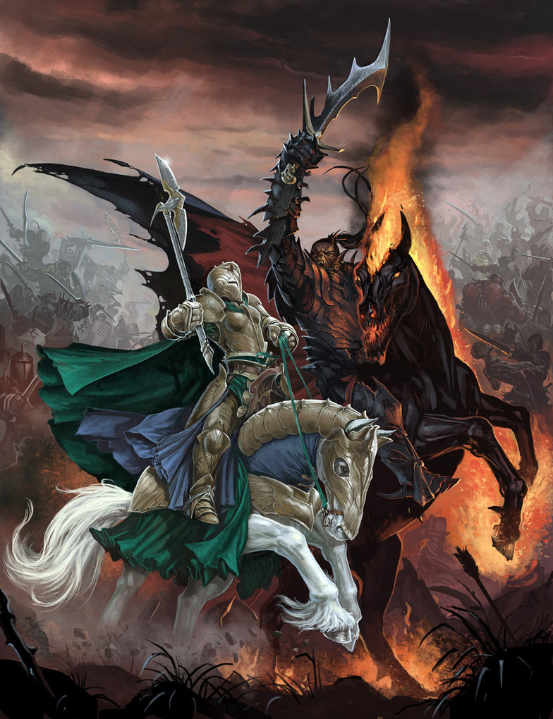 784x1020 Good Vs Evil By Benwootten - Good Vs Evil Painting