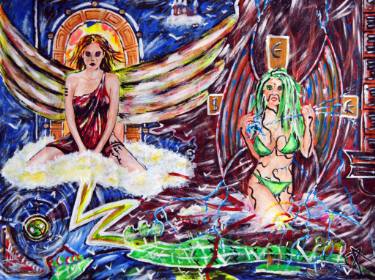 375x280 Saatchi Art Good Vs Evil Painting By William J Blake - Good Vs Evil Painting