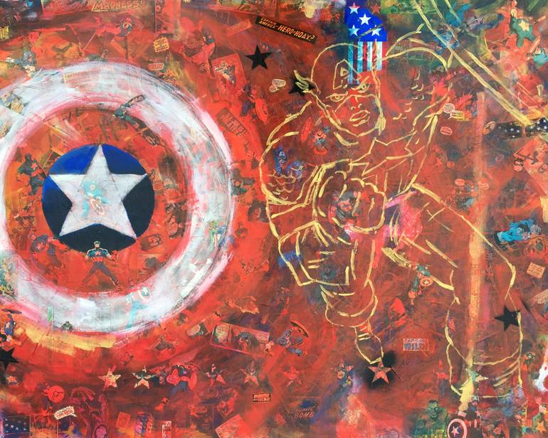 770x616 Saatchi Art Good Vs Evil Cap Goes Wild Painting By James Winters - Good Vs Evil Painting