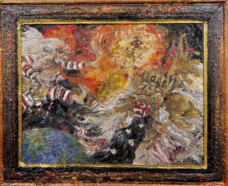 770x629 Saatchi Art Good Vs Evil Painting By Leonardo Lewin - Good Vs Evil Painting
