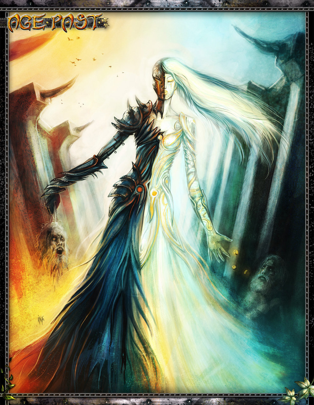 1024x1321 Age Past Good Vs Evil By Tsabo6 - Good Vs Evil Painting