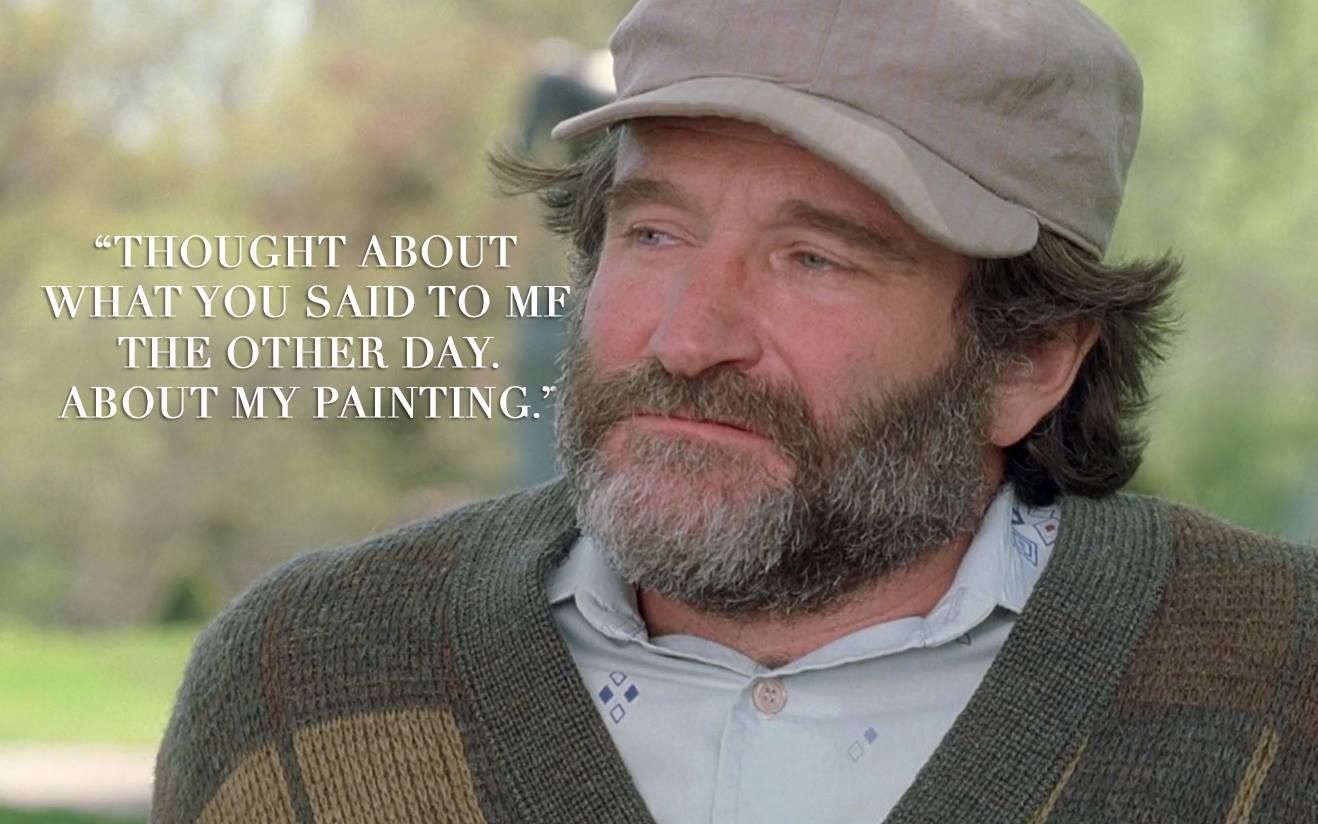1318x824 Good Will Hunting Sean (Robin Williams) Via - Good Will Hunting Painting