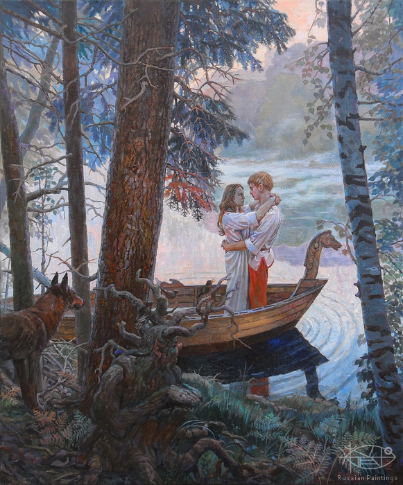 581x700 Russian Paintings Gallery - Goodbye Painting