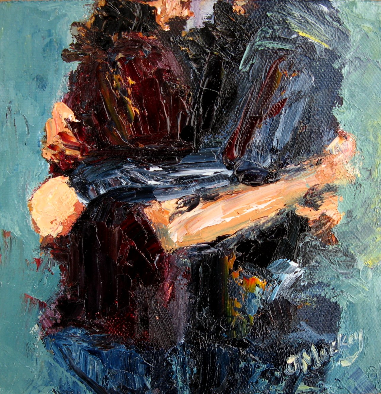 1286x1328 Daily Painters Abstract Gallery Georgia Artist Judy Mackey Daily - Goodbye Painting