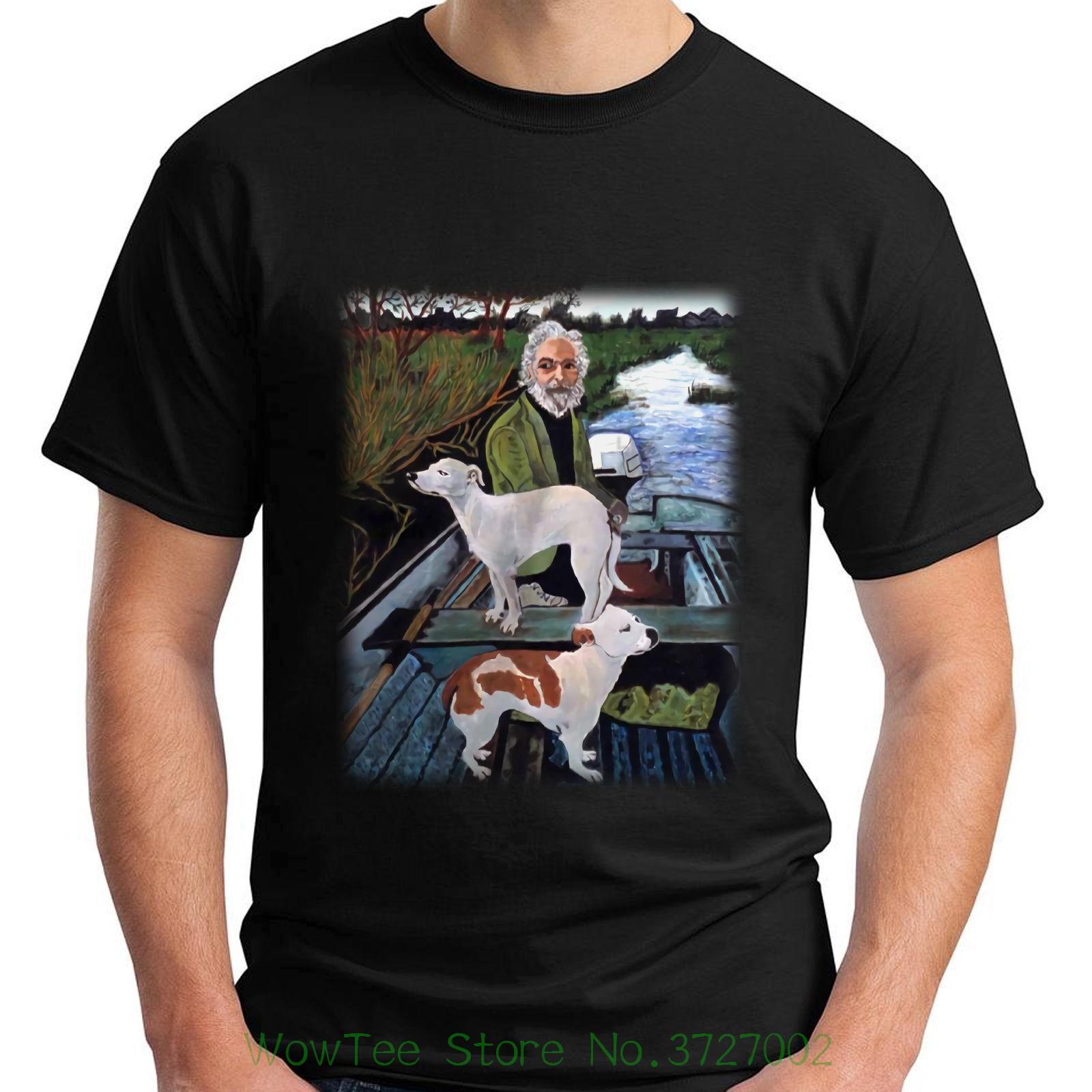 1600x1600 New Goodfellas Painting Old Man With Two Dogs Black T Shirt Size S - Goodfellas Painting