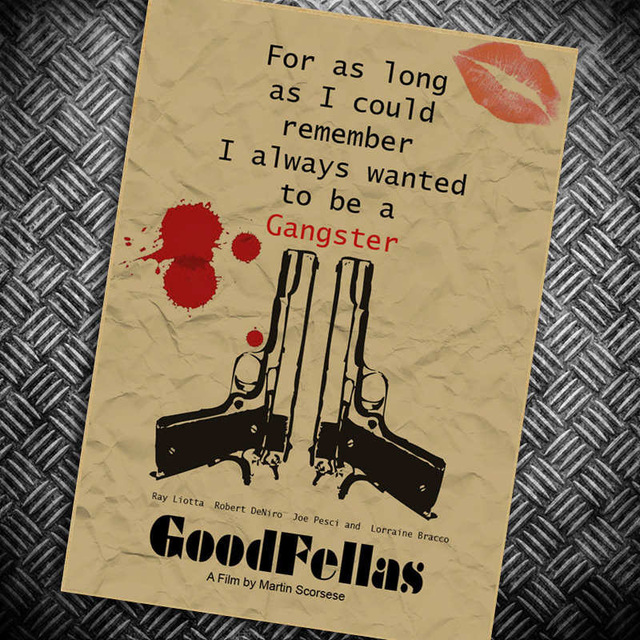 640x640 Goodfellas Paint Retro Classic Vintage Paper Movie Poster Kraft - Goodfellas Painting Poster