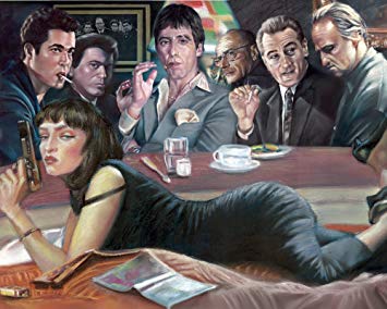 355x284 Scarface - Goodfellas Painting Poster