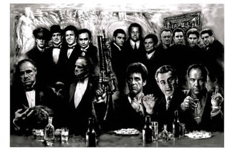 473x302 Godfather Goodfellas Scarface Sopranos Make Way For The Bad Guys - Goodfellas Painting Poster