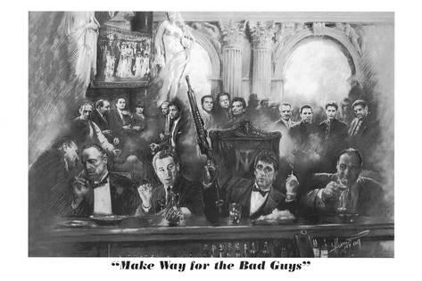 473x315 Godfather Goodfellas Scarface Sopranos Movie (Make Way For The Bad - Goodfellas Painting Poster