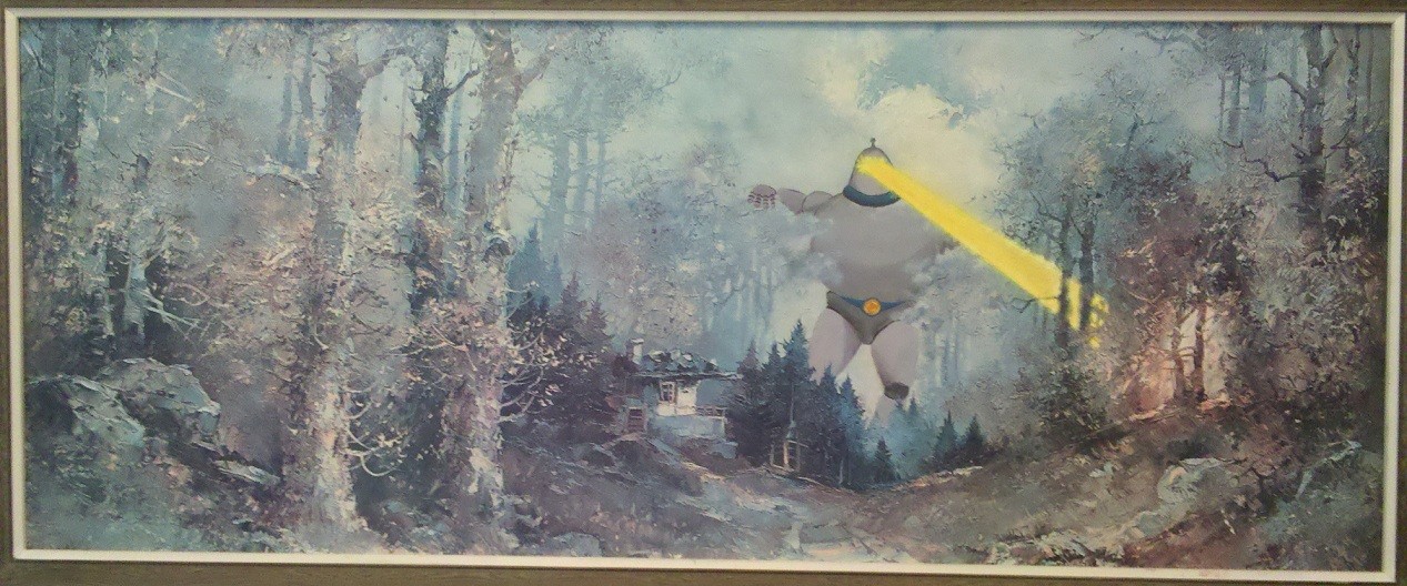 1267x528 Adding Monsters To Thrift Store Paintings Pics - Goodwill Painting