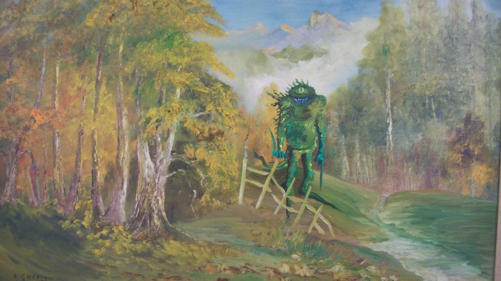 1024x576 Goodwill Monster Painting By Jburnstudios - Goodwill Painting