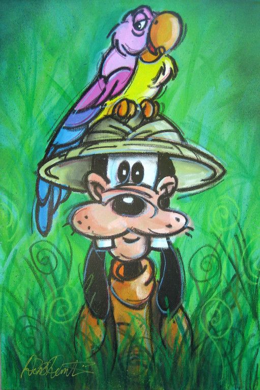 511x768 Goofy Parrot By Walt Disney Art And Museums Walt - Goofy Painting