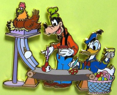 400x324 Goofy And Donald Duck Painting Easter Egg Pin From Our Pins - Goofy Painting